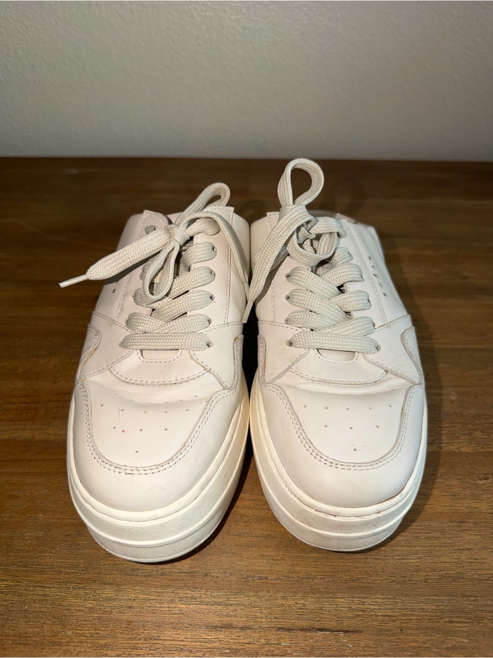 Hogan White Leather Platform Sneakers